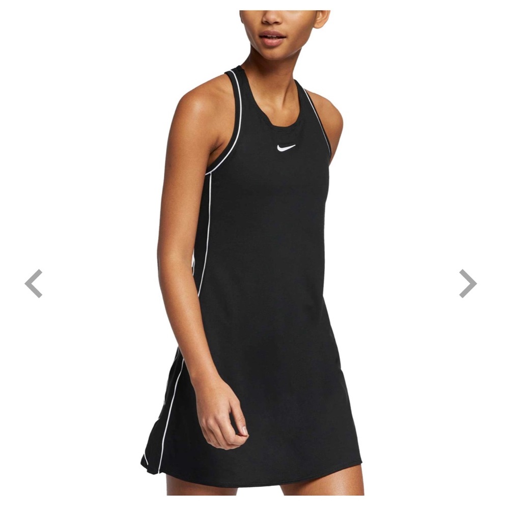 🎾 Nike Court Dry Dress Black/White, Women Small